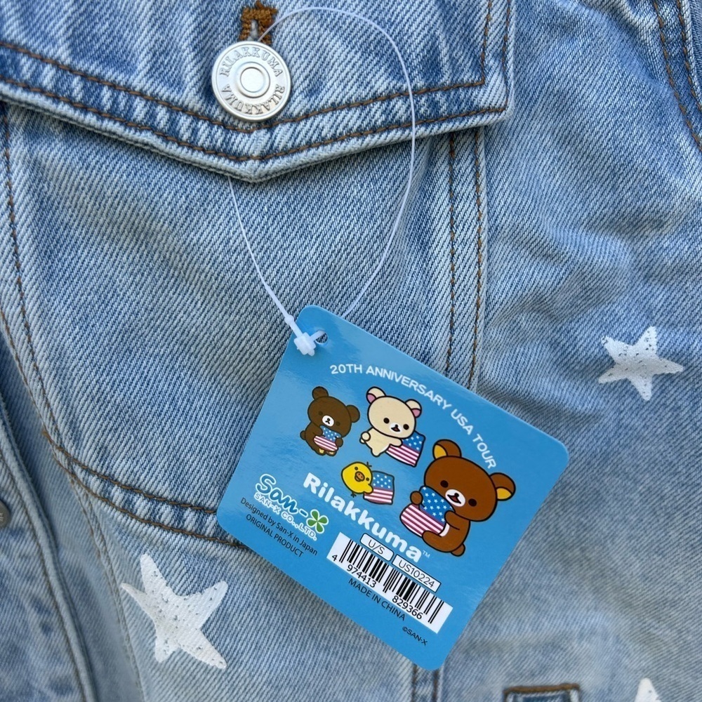 NWT Rilakkuma San Rio X Original 20th Anniversary Denim Jacket Limited Edition M - Picture 4 of 8